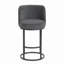 Ensemble de 2 tabourets de bar à hauteur de comptoir, tabourets de bar moderne avec dossier, tabourets de bar rembourrés en tissu de lin pour îlot de cuisine-760769174