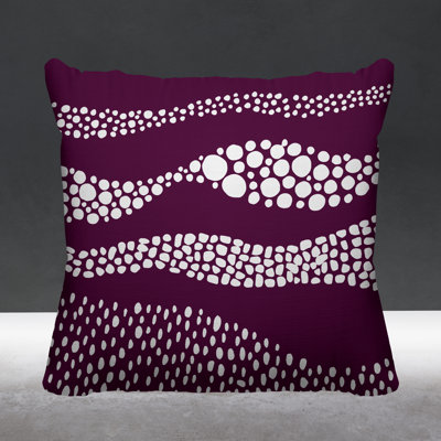 Bia Polka Dots and Abstract Outdoor Reversible Throw Pillow