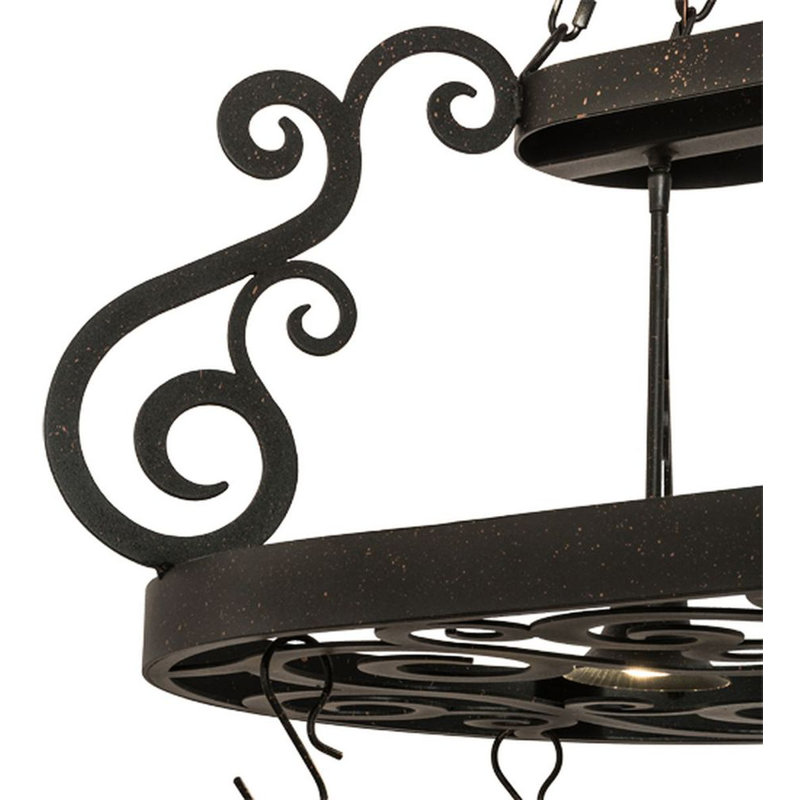 Neo Steel Handcrafted Oval Hanging Pot Rack
