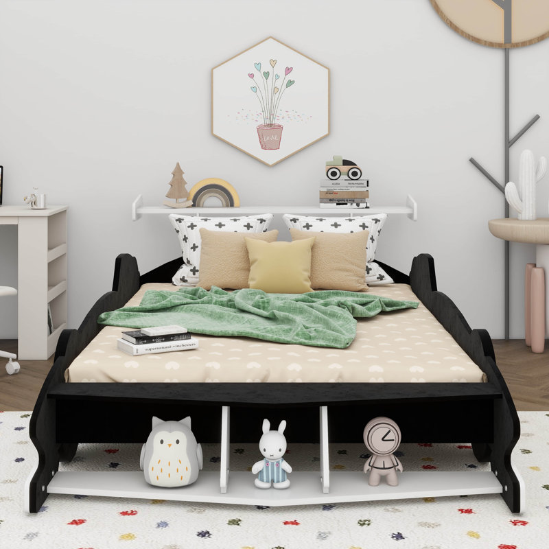 Lit plateforme sur roulettes Dynamic, Noir, noir, noir, noir