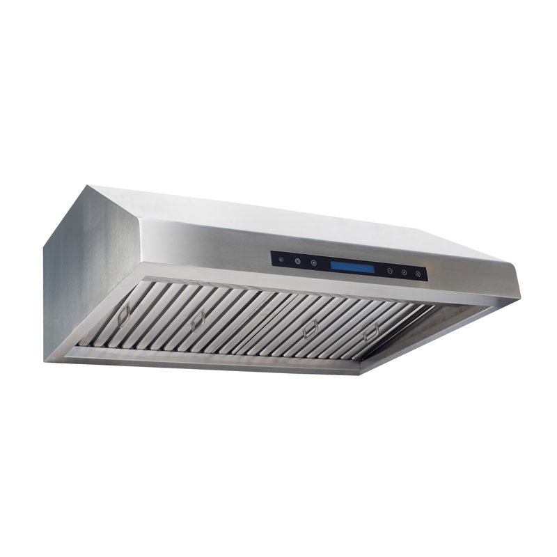 Hotte sous un meuble sans conduit 30 pouces, 900 pi³ / min, argent avec télécommande incluse
