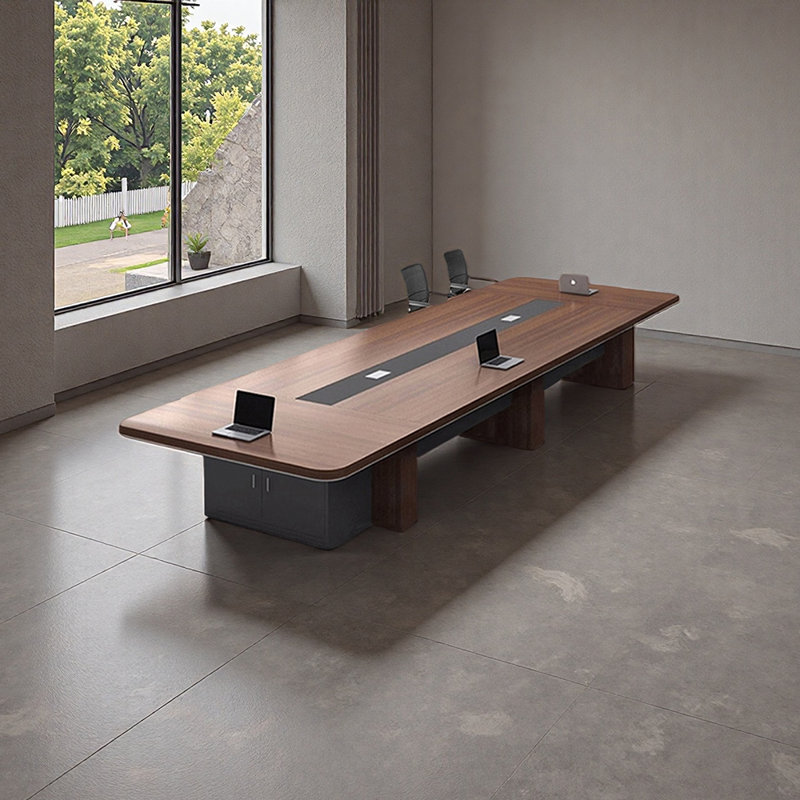 Table de conférence moderne et minimaliste avec rangement