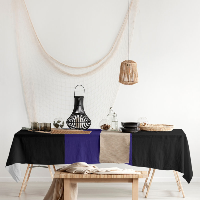 Baltimore Football Tablecloth, Black/Purple