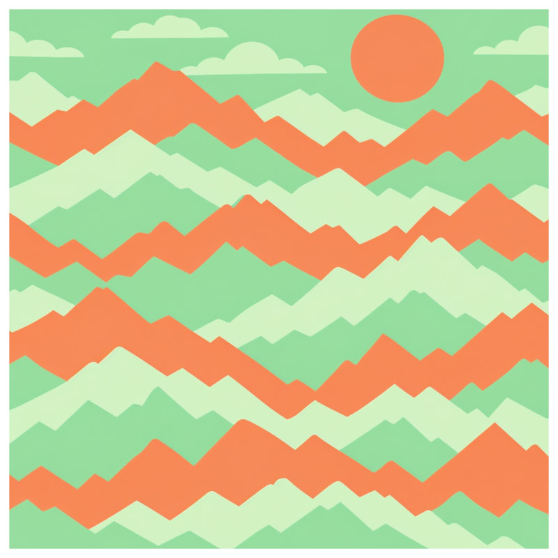 Coussins décoratifs Green And Orange Mountains, 26 x 26 inches