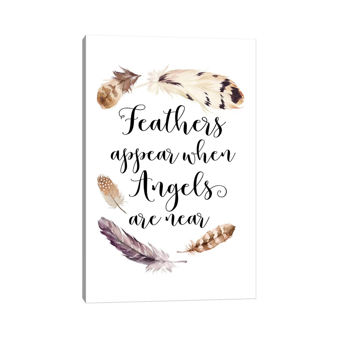 Feathers Appear When Angels Are Near - Print on Canvas