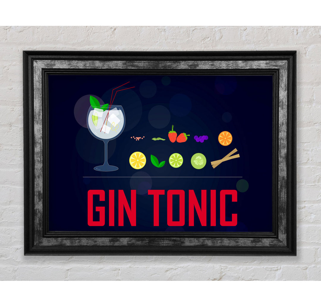 Gin And Tonic - Einzelne Bilderrahmen Kunstdrucke