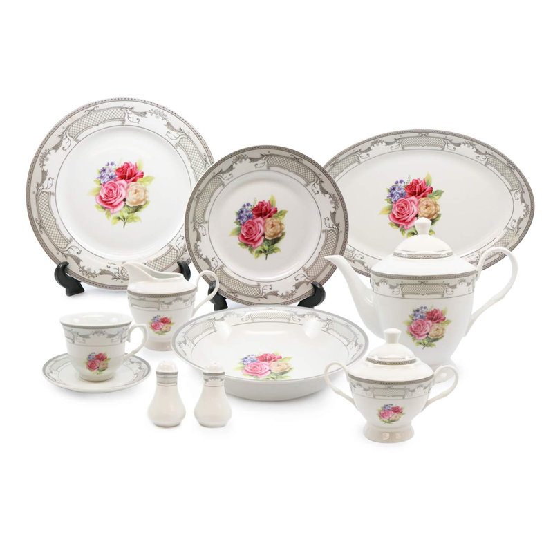 Hamner Piece Porcelain China Dinnerware Set - Service for 8