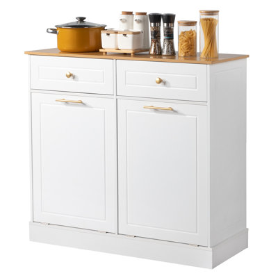 Poubelle en bois manufacturé 10 gallons