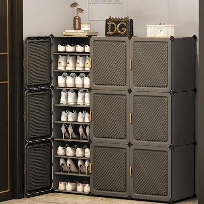 Simple Shoe Cabinet Multi-layer Household Door Indoor Dust-proof Plastic Shoe Rack Entrance Door Corridor Shoe Storage