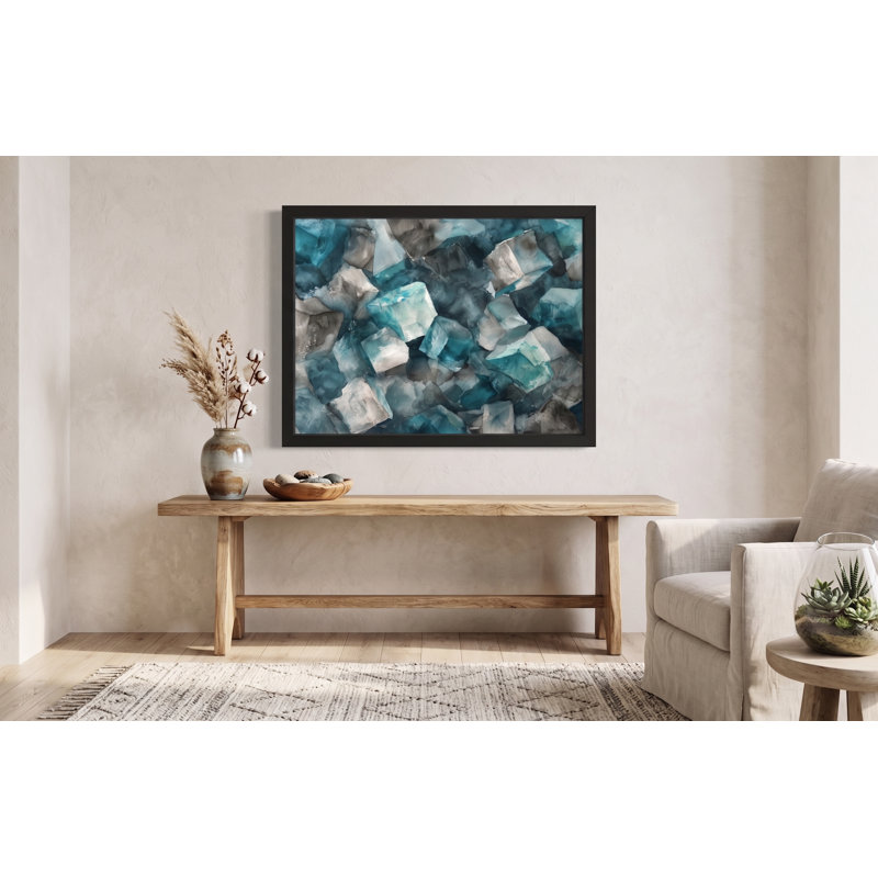 Teal Formation, 40" H x 30" W