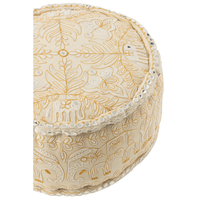 Spring / Summer 2024 54cm Wide Round Floral Pouffe Ottoman
