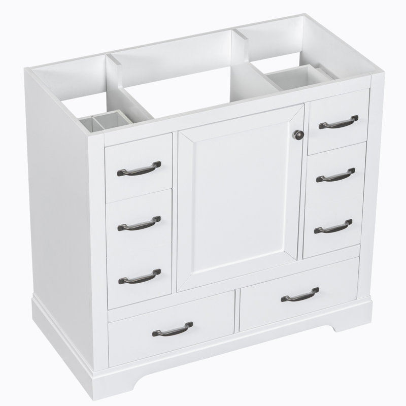 Base de meuble-lavabo simple 35,50 po seulement, Blanc