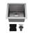 Karran Matrix 17" Undermount Workstation 16 Gauge Single Bowl Stainless Steel Sink with Accessories