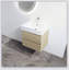 Meuble-lavabo mural 24 po avec lavabo en résine, 2 tiroirs à fermeture en douceur 24 po