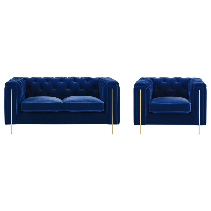 Charlotte 2 - Piece Velvet Living Room Set