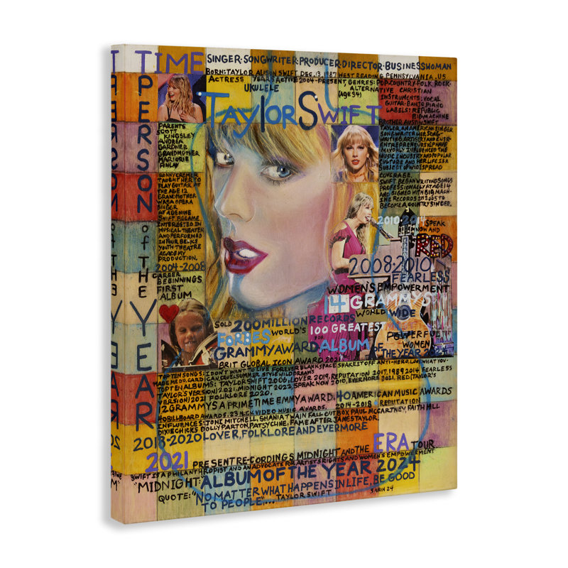 «Taylor Musician Collage» par Sabin, H 40 po x l 30 po