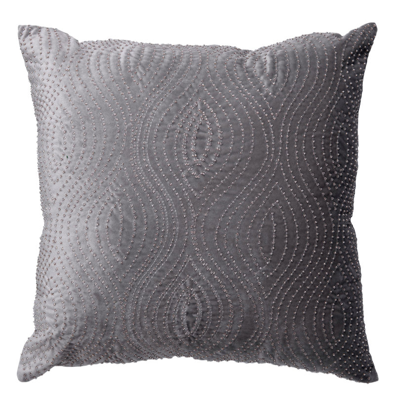 Coussin velours Camarena, Gris