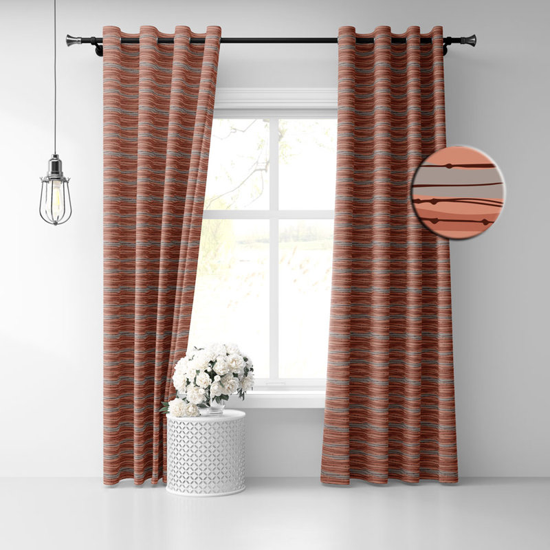 Paire de rideaux semi-transparents avec œillets Fluide, l 50 po x L 90 po