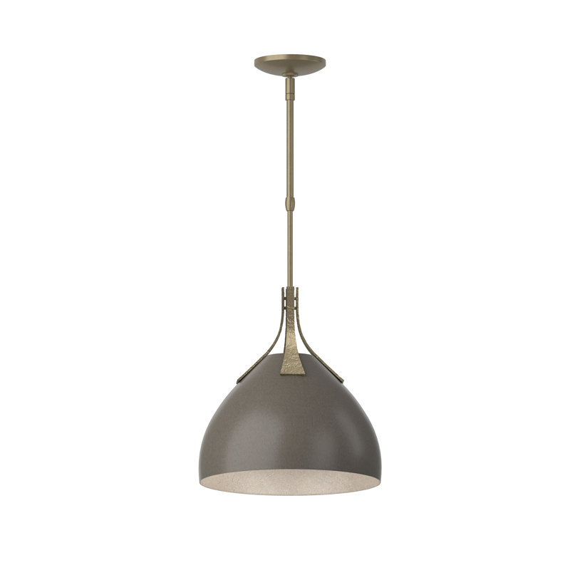 Summit 1 - Light Single Dome Pendant, Dark Smoke, Soft Gold