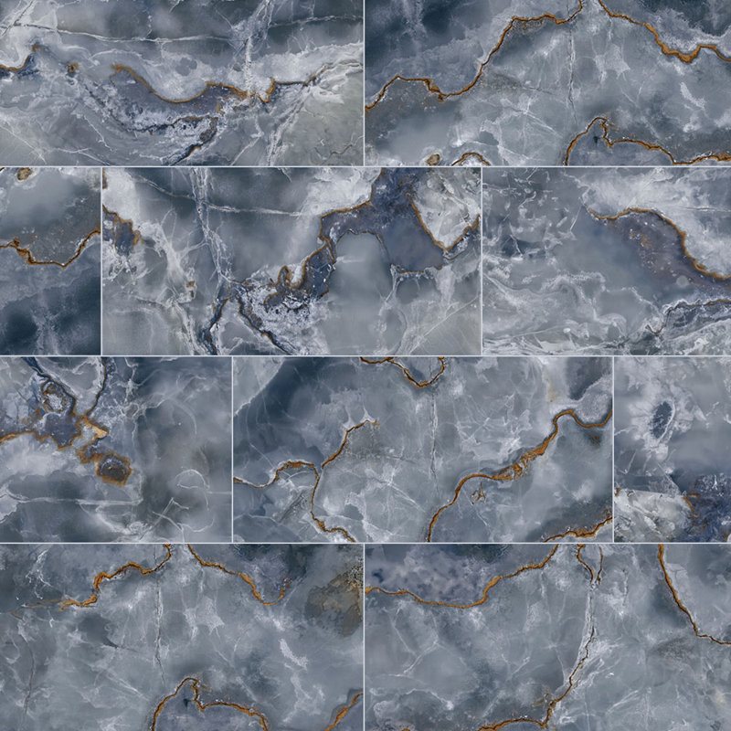 Carreau en porcelaine onyx Eclipse 12X24, Bleu mat