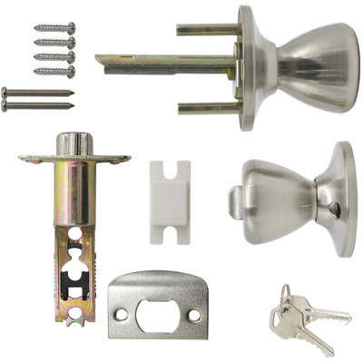 Privacy (Bed & Bath) Satin Nickel Round Knob