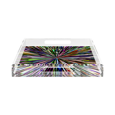 Fireworks Acrylic Rectangle Decorative Tray