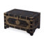 Nador Hand-Painted Brass Inlay Storage Trunk Coffee Table