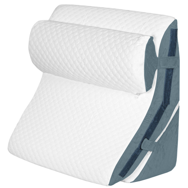  Large Wedge Pillow Cooling Memory Foam Orthopaedic Bed Cushion Acid Reflux