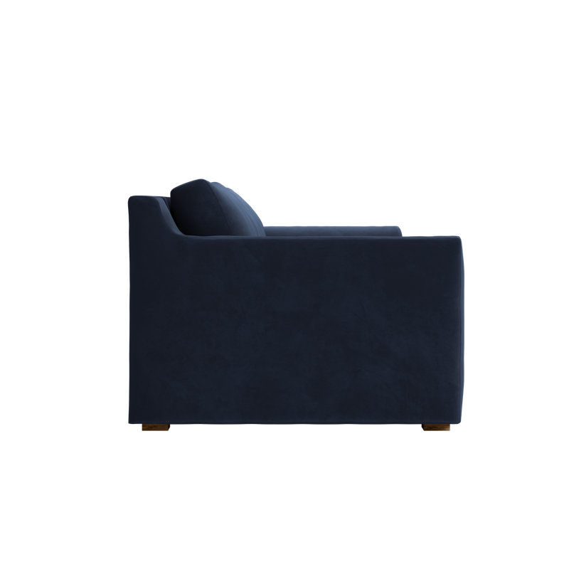 Canapé surélevé 96 po, Indigo Recycled Velvet