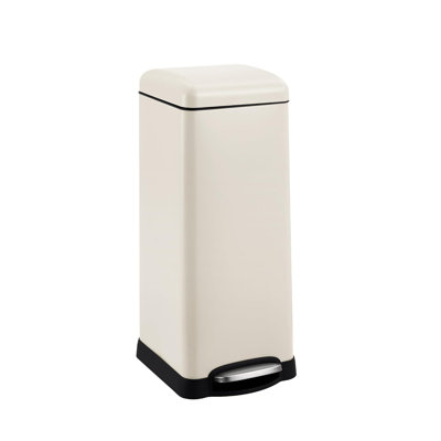8Gal Step-Open Trash Can with Soft-Close Lid Modern Minimalistic Bin for Home and Kitchen