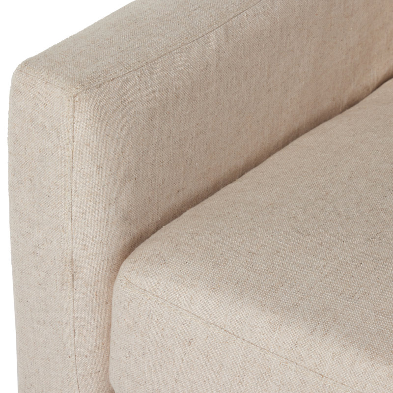 Hampton Slipcovered Swivel Armchair, Evere Cream Rayon / Viscose