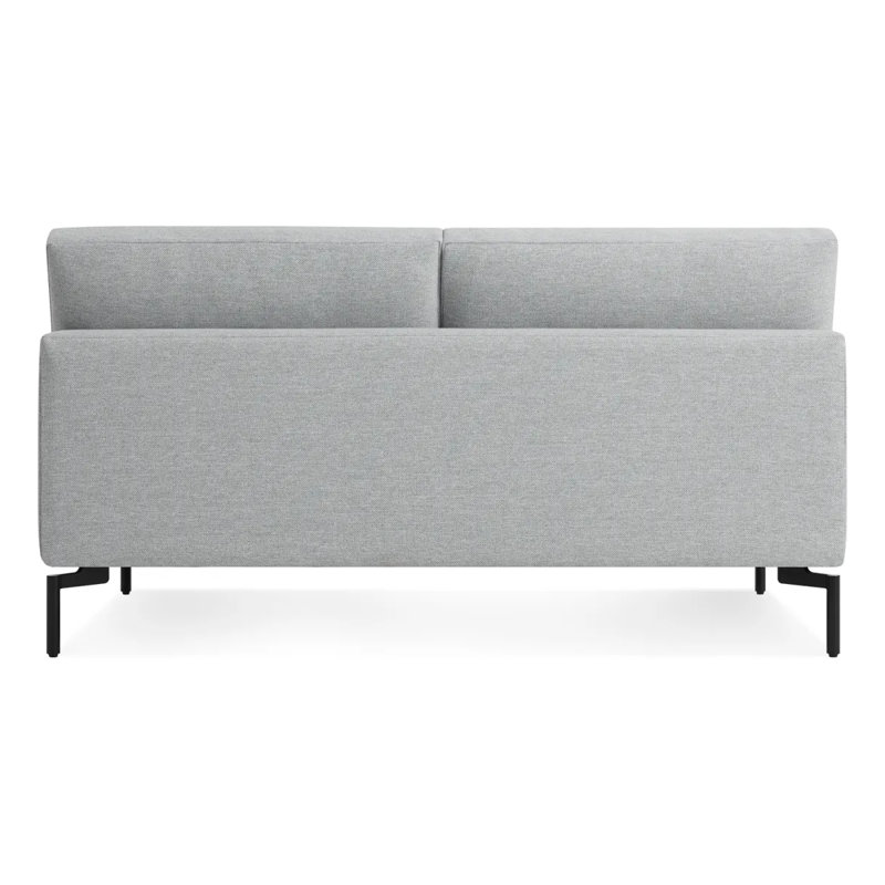 New Standard Loveseat, Maharam Meld in Panda Polyester Blend, Black