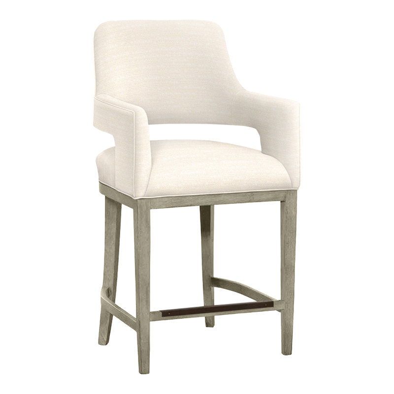 Tabouret de bar et de comptoir Josie, Amande chamois, Perigold dans la boucle sel de mer