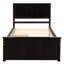 Lit plateforme avec rangement, 2 tiroirs avec roulettes, structure simple-2108976043