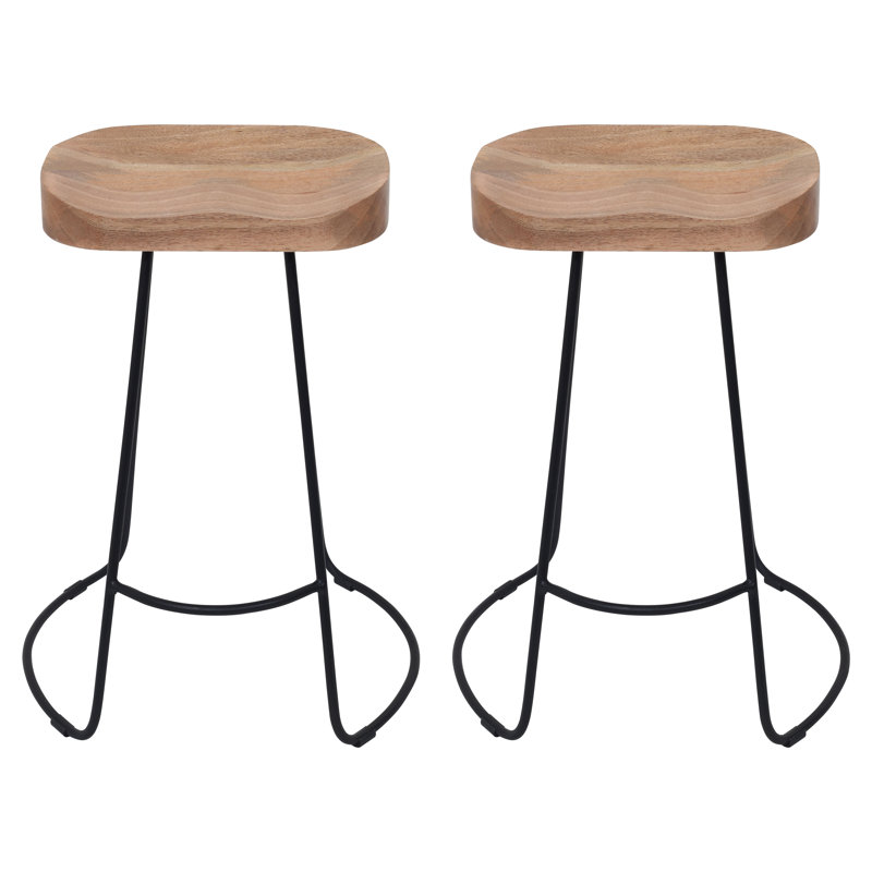 Tabouret de bar Formela, Naturel / noir
