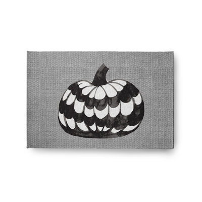 Tapis en chenille à motif citrouille à motif d'automne CRH1316GY1