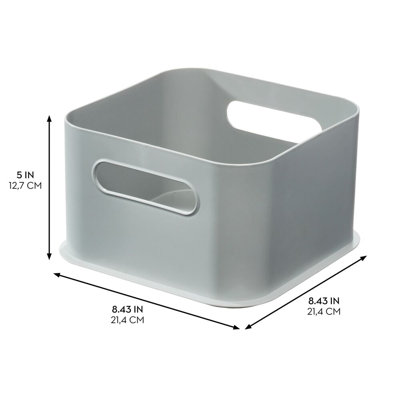 Stackable Pantry Bin with Handles - Storage Bin for Organizing Kitchen Cabinets, Fridge, or Freezer