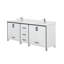 Meuble-lavabo double blanc 84 po X P 22 po D, ensemble de comptoir en quartz blanc et robinet-355683135-355683121