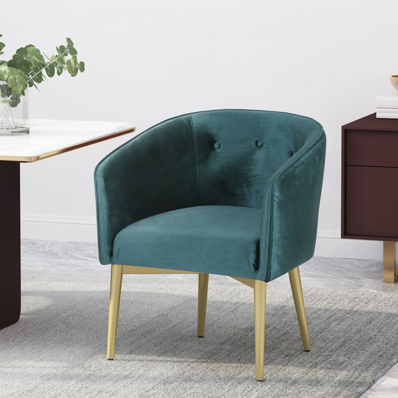 Chaise avec accoudoirs de salle à manger, Sarcelle