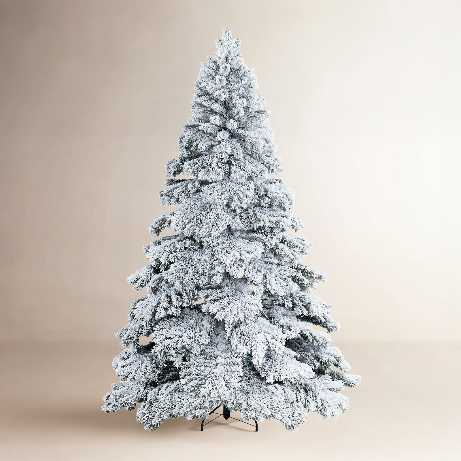 Frosted Pre-Lit Pine Christmas Tree, 7.5 ft