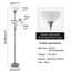 Lampe sur pied avec lampe de lecture, lampe haute 72 po pour 2 têtes, lampes sur pied pour le salon, la chambre à coucher, le coin, le bureau. Sans ampoules (argent)