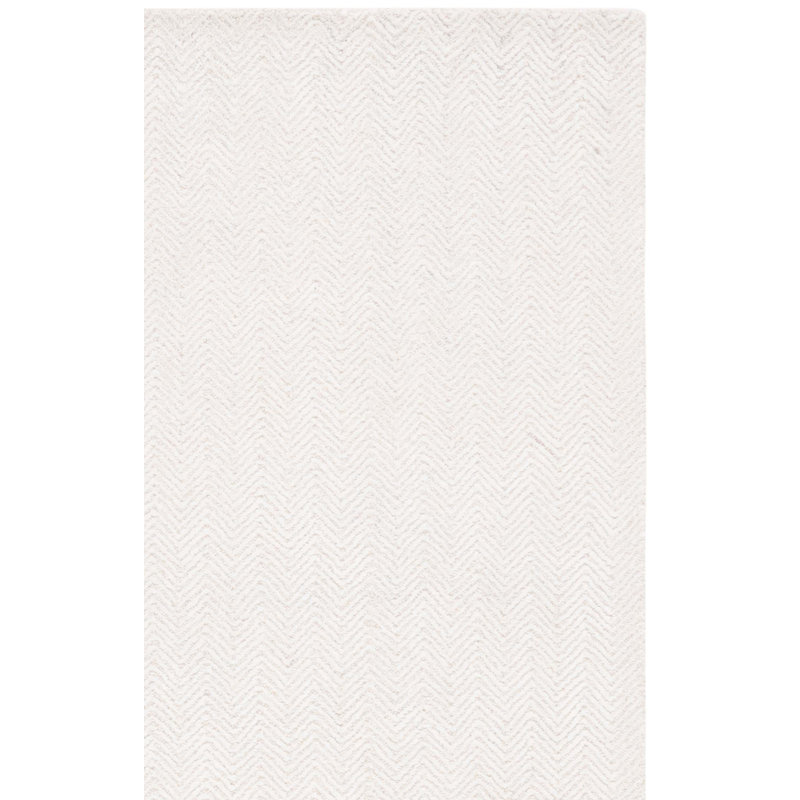 Jamey Hand Tufted Viscose Wool Cotton Chevron Rug, Rectangle 3' x 5'