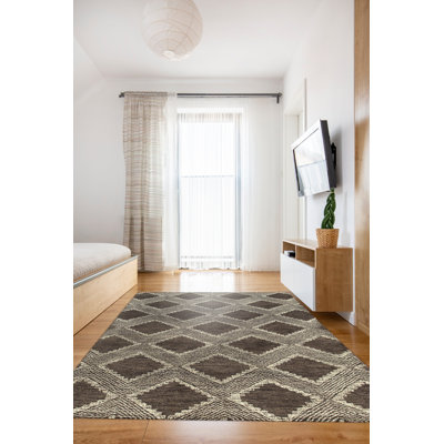 Tapis transitionnel contemporain en laine touffeté à la main Xena Ava