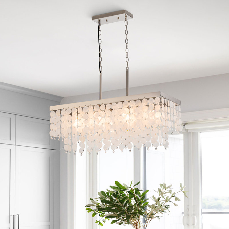 Lustre en coquillage à 4 lumières Maquoit