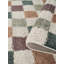 Chester Living Room Shaggy Area Rug Modern - Contemporary Checkered Design 30Mm Plush Pile Jute Backing Soft Woven Carpet -Hallway Indoor Rug, Multi-2041610345