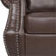 3 canapé modulaire en similicuir, style contemporain, détails cloutés, bouleau avec console, conception moderne, garniture,