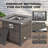 Outdoor 30" Square Rattan Fire Pit Table with  Metal Lid
