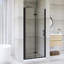 36 "X 72" Aluminum Frame Bifold  Shower Door In Matte Black Finish
