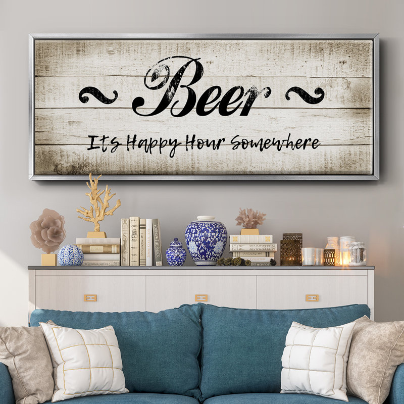 «Beer Happy Hour», toile encadrée