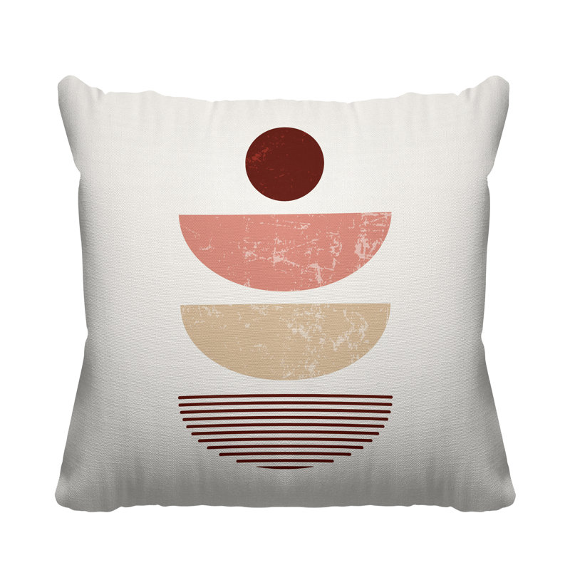Coussin intérieur / extérieur Carmen Boho, L 15 po x H 15 po, Rouge